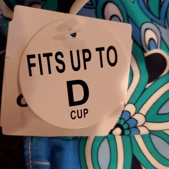 Swim Solutions Womens One piece Floral Tiered Tummy control Swimsuit Size 10 - Picture 8 of 11